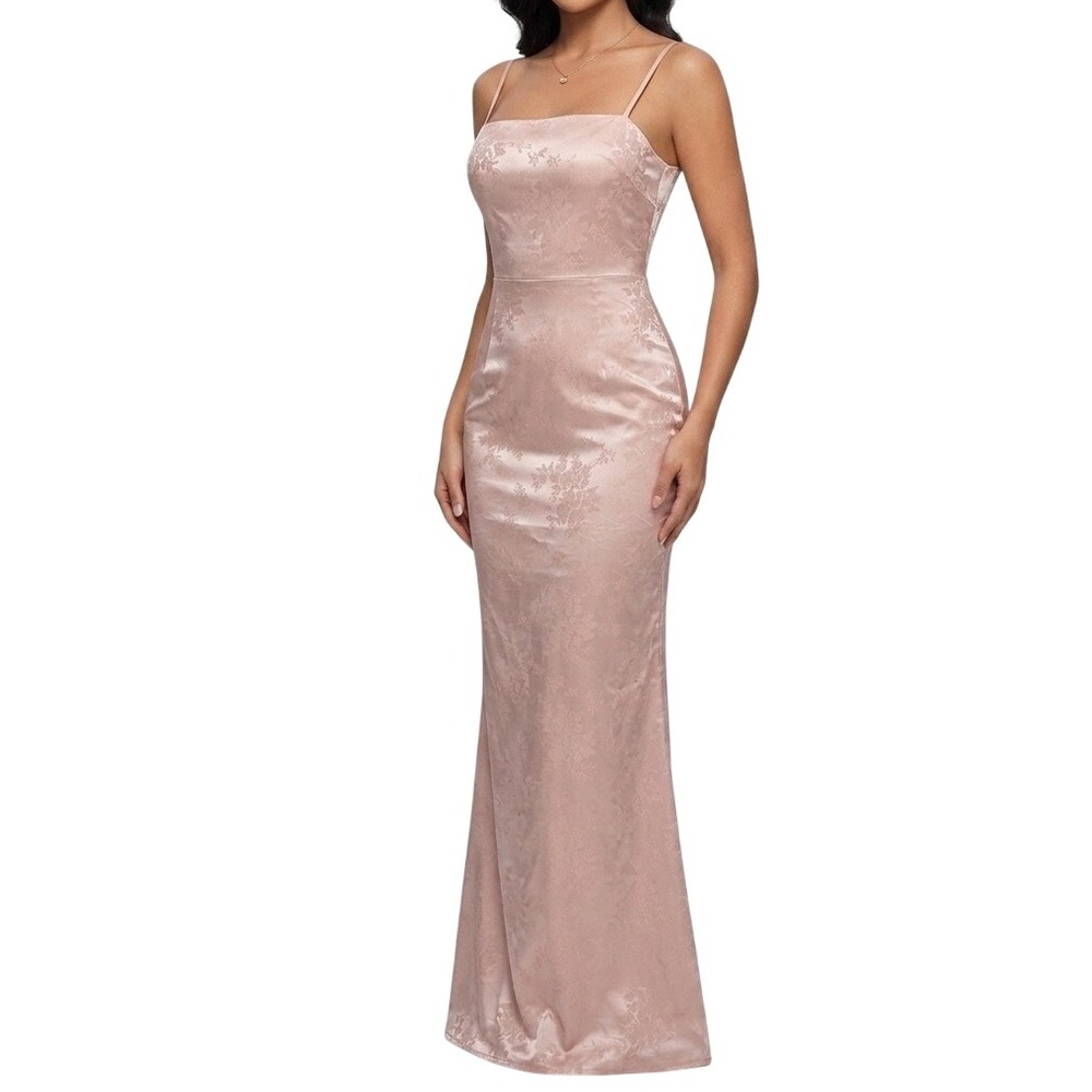 Reformation Frankie Dress Powder Pink Floral Jacquard Maxi 12 NEW Wedding Party